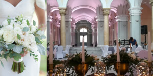 Muzej Mimara vjenčanja dekorirani svečani stol mladenca s raznim vazama i cvijećem